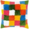Vervaco Needlework Cushion Kit Bright Squares -Cheap Knitting Needles Store pn 01755631 atlub0tl.zeg