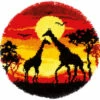 Vervaco Latch Hook Kit - Giraffes In The Sunset -Cheap Knitting Needles Store pn 01791721 cy4fkpto.kxm