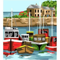 Anchor Royal Paris Canvas: Tapestry Tranquil Harbour