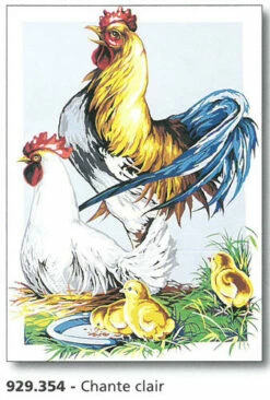 SEG De Paris Tapestry Canvas 45X60 Chante Clair, Chicken Family