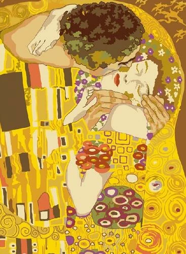 SEG De Paris Tapestry Canvas 45X60Cm Le Baiser By G. Klimt 3 SEG De Paris Tapestry Canvas 45X60Cm Le Baiser By G. Klimt