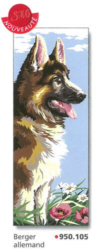 SEG De Paris Tapestry Canvas 25X60 German Shepherd