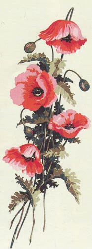 SEG De Paris Tapestry Canvas Poppies 25 X 60