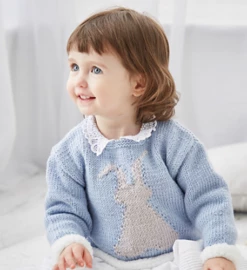 Sirdar Baby Sweater & Hoodie In Snuggly Cashmere Merino & Bunny Pattern -Cheap Knitting Needles Store sirdar5304 crewfront bzz2we5i.1aw