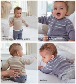 Sirdar 5265 Stripe Cardigan - Knitting Pattern -Cheap Knitting Needles Store snugglymerinopattern i0t5w2mo.r5n