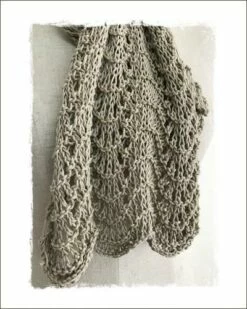 The Kiwi Stitch & Knit Co Knitting Pattern - Studio Linen Scarf 8ply