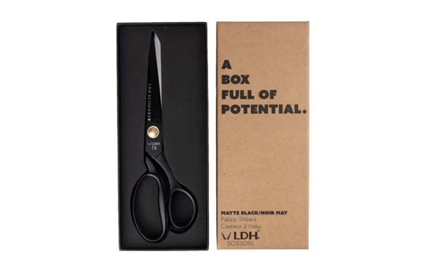LDH Scissors - 9.5" Matte Black Fabric Shears 5 LDH Scissors - 9.5" Matte Black Fabric Shears - Image 3