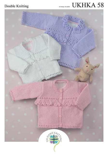 UKHKA Pattern 58 - Cardigans In Double Knitting 3 UKHKA Pattern 58 - Cardigans In Double Knitting