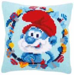 Vervaco Cross Stitch Cushion Kit - The Smurfs Papa