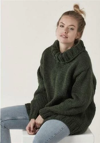 Rowan Knitting Pattern - Brogan Polo Neck Jumper 3 Rowan Knitting Pattern - Brogan Polo Neck Jumper