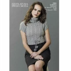 Filatura Di Crosa Pattern ZR01 Short Sleeved Cable Pullover